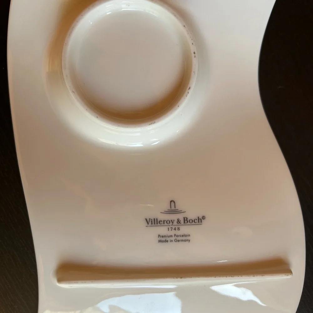 Villeroy & Boch White and Blue Mug with Saucer - Picture 6 of 7
